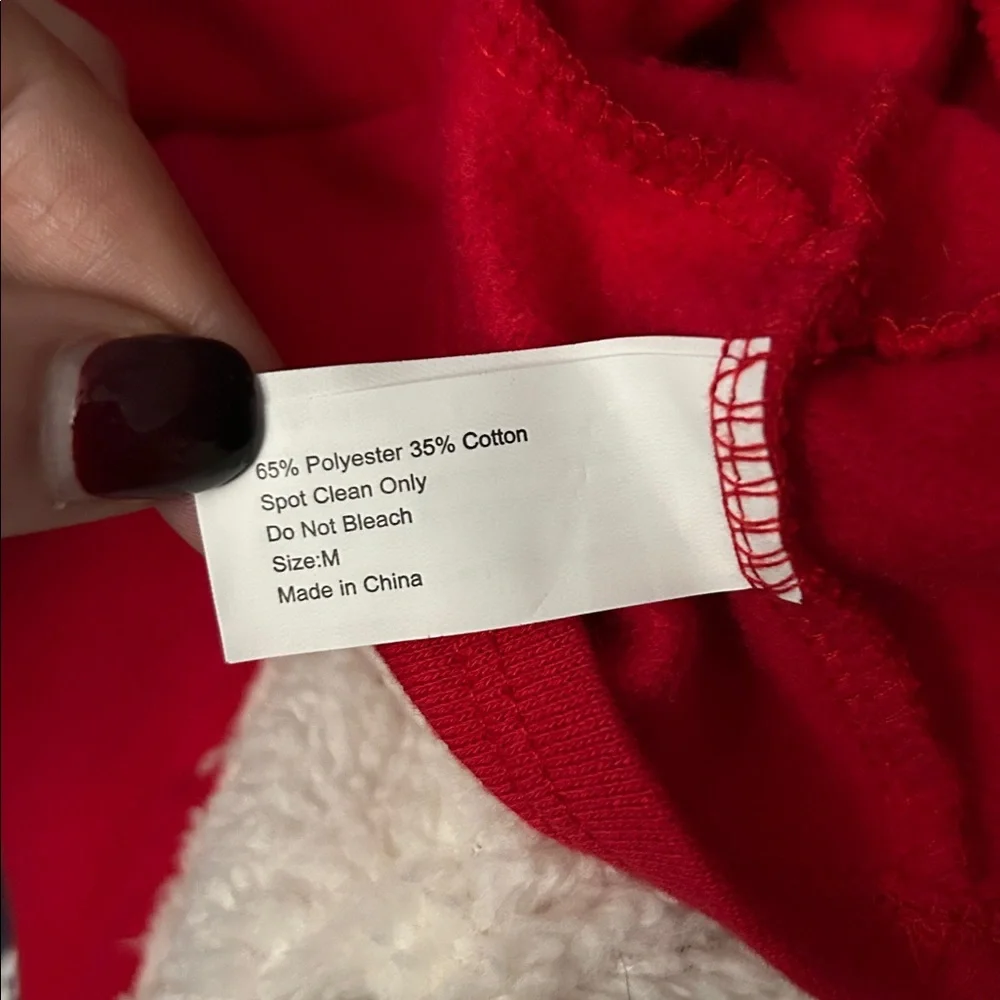Pup Crew Sleigh All Day Red Christmas Holiday Dog Hooded Sweatshirt Sweater